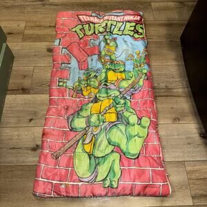 Vintage Teenage Mutant Ninja Turtles 1991 Child Sleeping Bag 30x57
